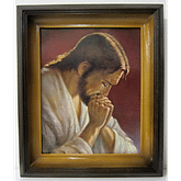 Obraz v ráme: Modliaci sa Pán Ježiš (58x48)