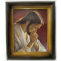 Obraz v ráme: Modliaci sa Pán Ježiš (78x57)