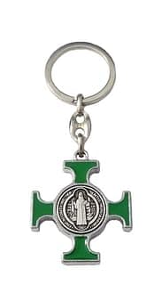 Kľúčenka: benediktínska, kovová - zelená
