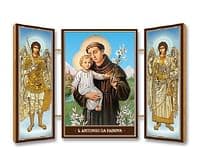 Triptych: Sv. Anton, drevený