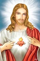 Obrázok: Srdce Pána Ježiša s modlitbou - laminovaný
