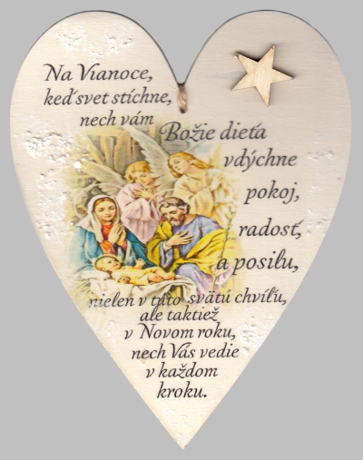 Drevené srdce: Na Vianoce, keď svet stíchne...(hviezda) | 6,98 € - obrázok Drevené srdce: Na Vianoce, keď svet stíchne...(hviezda)