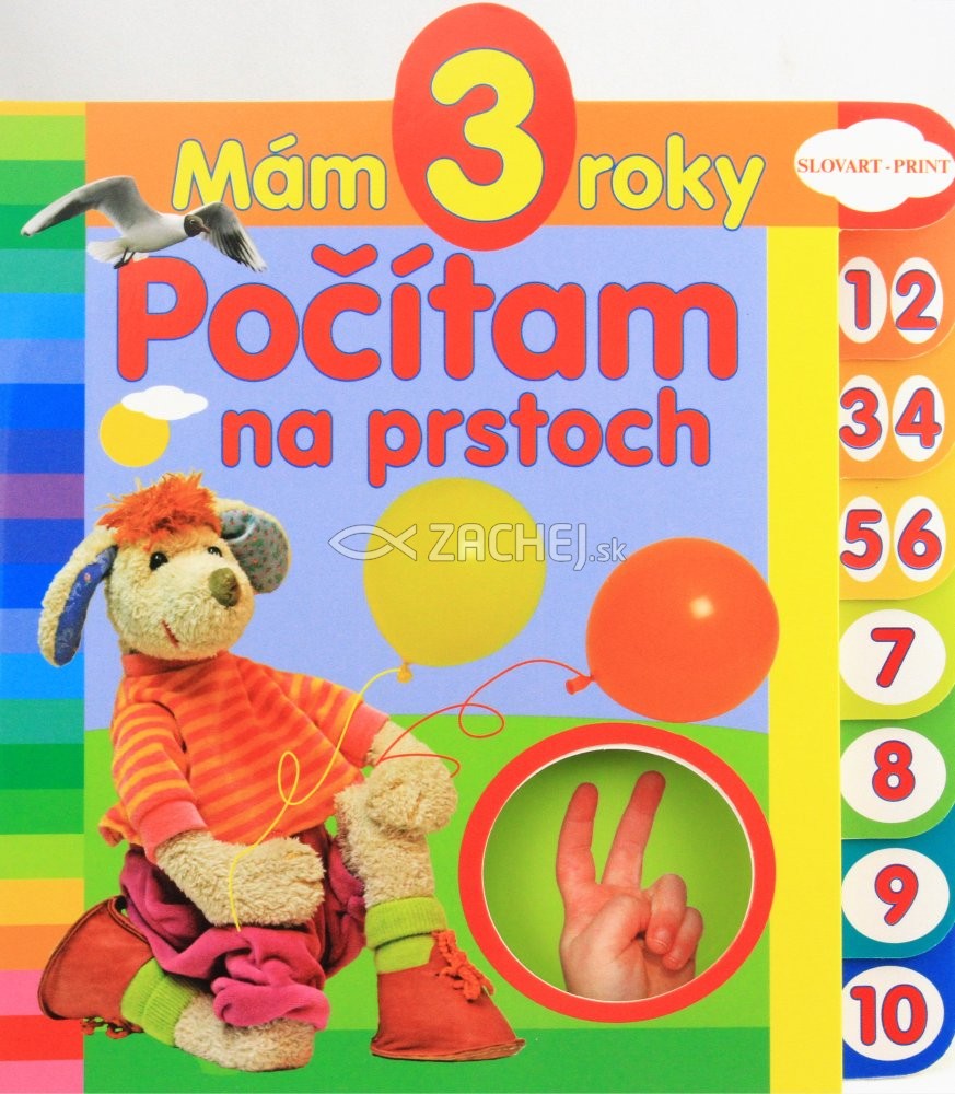 Mám 3 roky - Počítam na prstoch - leporelo | 3,49 € - obrázok Mám 3 roky - Počítam na prstoch - leporelo