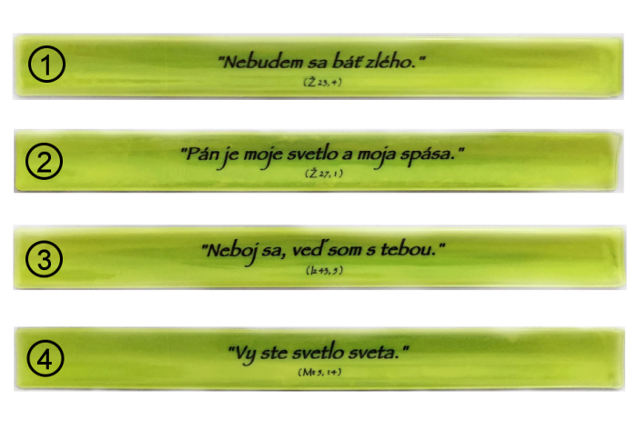 Reflexný pásik s citátom | 1,46 € - obrázok Reflexný pásik s citátom