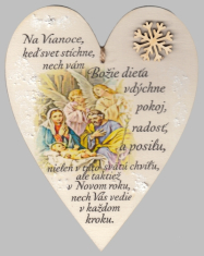 Drevené srdce: Na Vianoce, keď svet stíchne...(vločka)