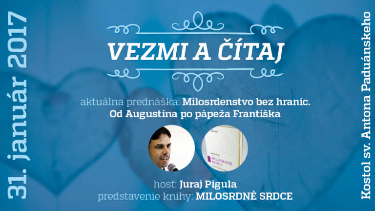 Cyklus prednášok „Vezmi a čítaj“ štartuje už 31. januára.