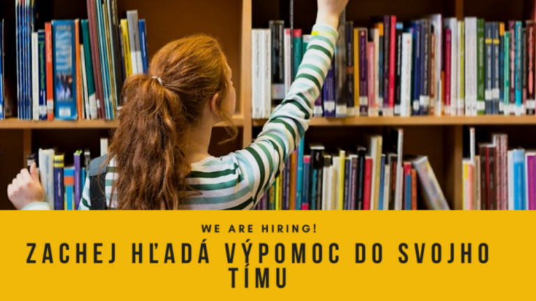 Zachej.sk hľadá výpomoc do svojho tímu