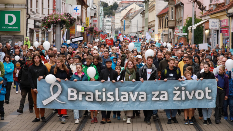 V sobotu 20. septembra prejde ulicami hlavného mesta pochod Bratislava za život