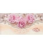 Obálka: na peňažný dar - ružové kvety a svadobné prstene