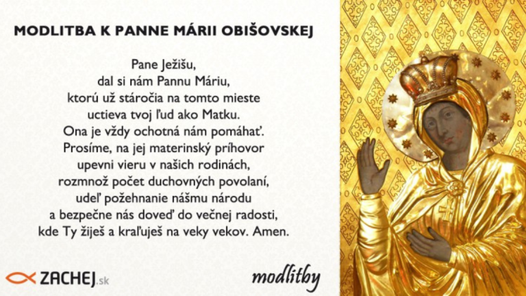 Modlitba k Panne Márii Obišovskej