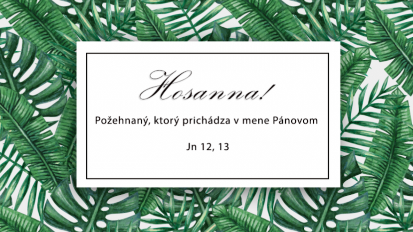 Modlitby na Kvetnú nedeľu a Veľký týždeň