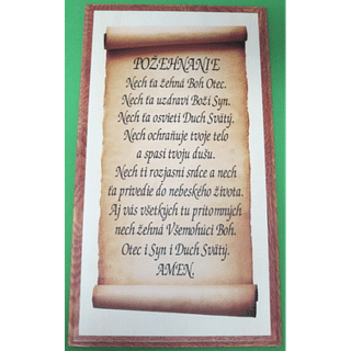 Obraz na dreve: Požehnanie - pergamen (45,5x25,5)
