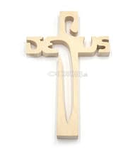 Kríž: JESUS, drevený - prírodný