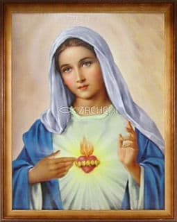 Obraz v ráme: Nepoškvrnené Srdce Panny Márie (45x35)