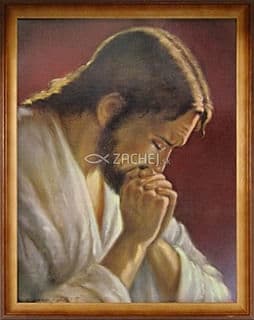 Obraz v ráme: Modliaci sa Pán Ježiš (30x25)
