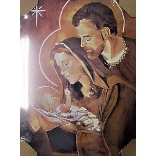 Obraz na dreve: Svätá rodina - vianočná (60x45)
