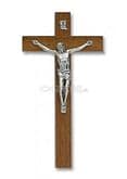 Kríž: drevený - tmavohnedý, 20 cm