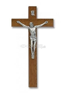 Kríž: drevený - tmavohnedý, 20 cm