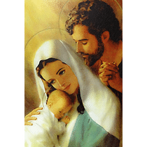 Obraz na dreve: Svätá rodina - farebná (40x30)