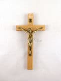 Kríž: drevený - svetlý, 18 cm