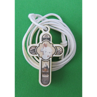 Prívesok: krížik -  Sv. otec František (CC 222)