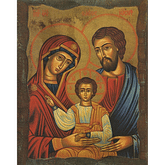 Obraz na dreve: Svätá rodina - ikona (25x20)