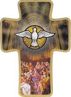 Obraz na dreve kríž (HDF): Zostúpenie Ducha Svätého