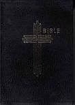 Bible (kat. č. 1133/k) - měkká, černá kůže se zlatou ořízkou, 125x182