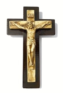 Kríž: drevený so sadrovým korpusom (KTC)