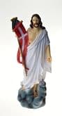 Soška: zmŕtvychvstalý Kristus s červenou zástavou - 20 cm