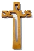 Kríž: JESUS, drevený - dub