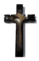 Kríž: drevený JESUS - tmavý, 20 cm