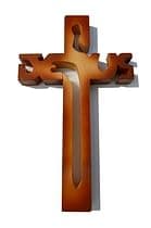 Kríž: drevený JESUS - melír, 20 cm