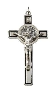Prívesok: Benediktínsky kríž - čierny (PZ003)