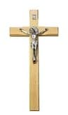 Kríž: drevený s Benediktínskou medailou, prírodný - 26 cm