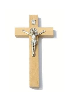 Kríž: benediktínsky, drevený - prírodný, 20 cm