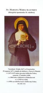 Záložka: Svätá Margita Mária Alacoque