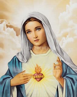 Obraz na dreve: Nepoškvrnené Srdce Panny Márie (40x30)