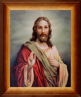 Obraz v ráme: Pán Ježiš žehnajúci (ORZ006)