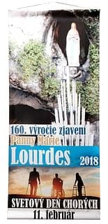 Baner: Lourdes 160. výročie zjavení Panny Márie