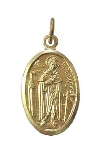 Medailón: svätý Peregrín, zlatá farba