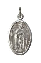 Medailón: svätý Peregrín, strieborná farba
