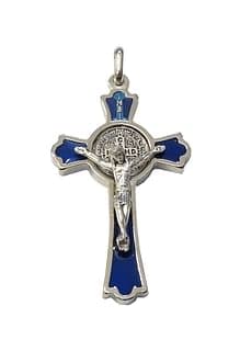 Prívesok: Benediktínsky krížik - modrý (K0235st.)