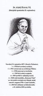 Záložka: Litánie k svätému pápežovi Pavlovi VI.