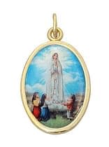Medailón: Panna Mária Fatimská - zlatá farba