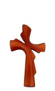 Kríž: drevený, mašľový, stredný - bordový (KDZ011)