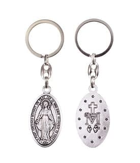 Kľúčenka: Panna Mária Zázračná medaila, kovová (KP041)