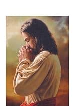 Obraz na dreve: Modliaci sa Pán Ježiš (30x21)