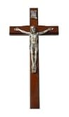 Kríž: drevený, frézovaný - bordový (KVZ009)