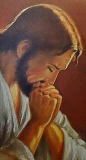 Obraz na plátne: Modliaci sa Ježiš (115x62)